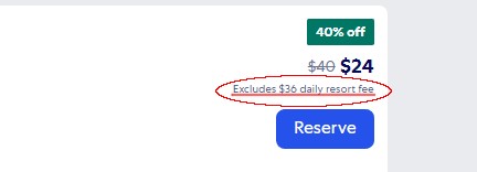 resort fee fine print